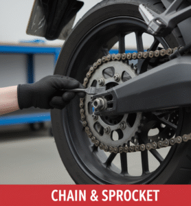 Cleaning and lubricating bike chain sprocket
