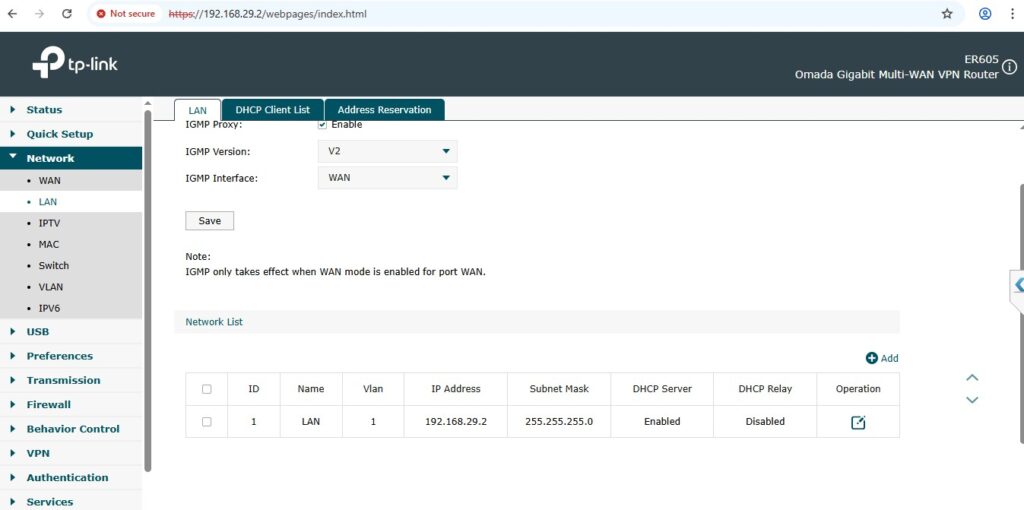 Final Network Diagram showing fixed WAN and LAN configuration